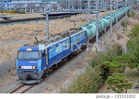 東海道本線 東高島-桜木町 JR貨物 EH200-20(高崎) 東海道本線 東高島-桜木町 JR貨物 EH200-20(高崎) 135531052