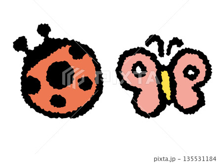 てんとう虫　蝶 135531184