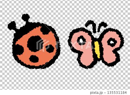 てんとう虫　蝶 135531184