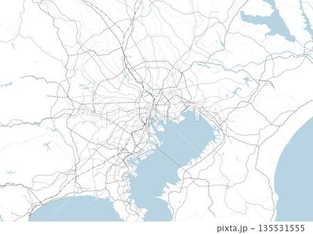 日本の東京首都圏のシンプルなロードマップ 135531555