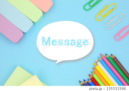 メッセージと書かれた文字素材 135531598