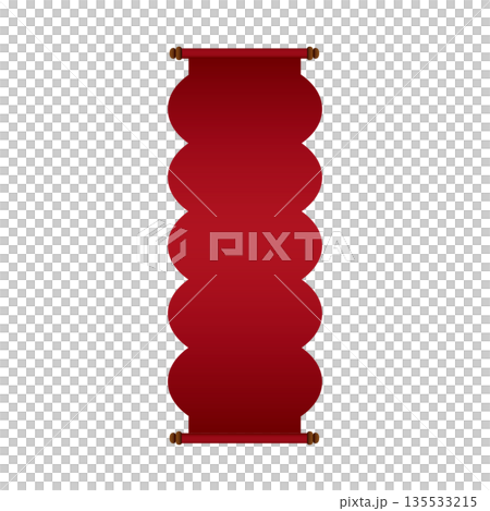 紅色捲軸，掛軸插圖 135533215