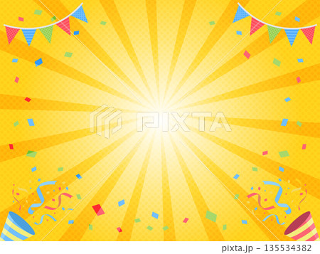 アニーバーサリー集中線背景イラスト 135534382