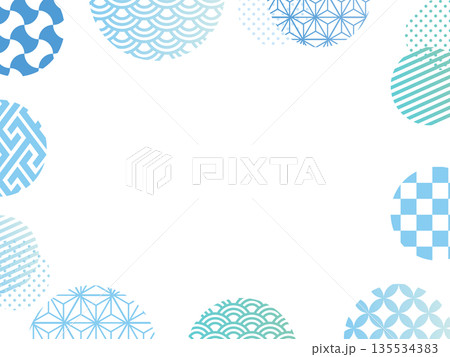 和フレーム背景 和フレーム背景 135534383