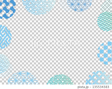 和フレーム背景 和フレーム背景 135534383