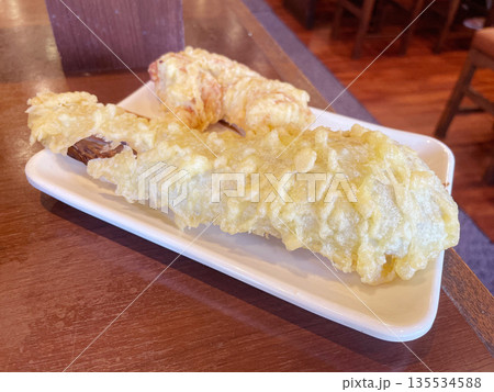 なすの天ぷら サクサクの茄子揚げ 135534588