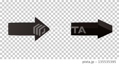 黒い矢印の3Dアイコン 135535395