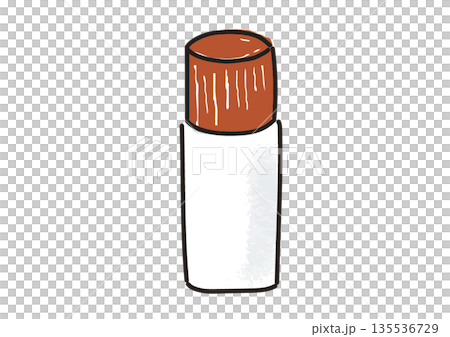 Illustration of a lotion container with an orange lid Illustration of a lotion container with an orange lid 135536729
