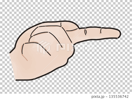 一幅描繪一個人向上伸出食指的插圖 一幅描繪一個人向上伸出食指的插圖 135536742