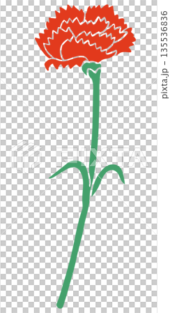 カーネーションのベクターイラスト|母の日・感謝を伝える花のデザイン素材 カーネーションのベクターイラスト|母の日・感謝を伝える花のデザイン素材 135536836