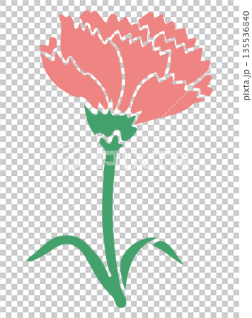 カーネーションのベクターイラスト|母の日・感謝を伝える花のデザイン素材 カーネーションのベクターイラスト|母の日・感謝を伝える花のデザイン素材 135536840