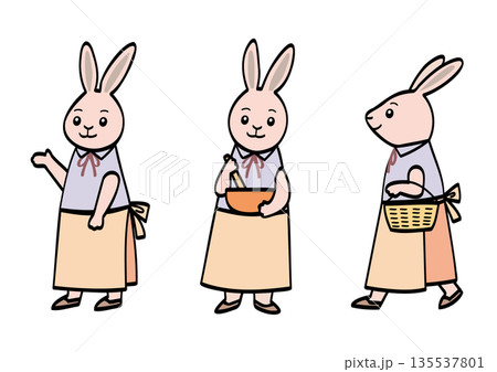 うさぎのキャラクター 135537801