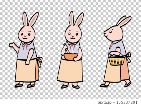 うさぎのキャラクター 135537801