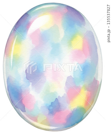 オパールの水彩風イラスト 135537827