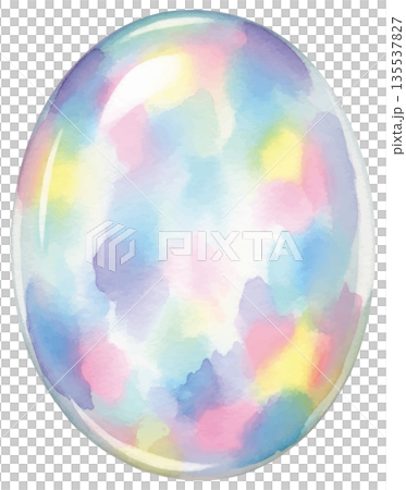 オパールの水彩風イラスト 135537827