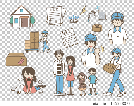 動態插圖套裝，3種顏色 135538078
