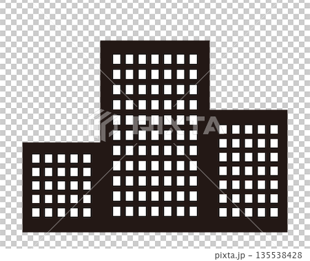 ビルのシルエットのイラスト 135538428