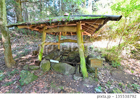 芭蕉公園として整備された　三重県伊賀市「福地城」跡の様子 135538792