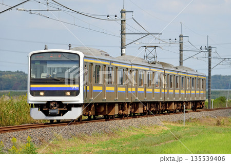 成田線 下総神崎-滑河 JR東日本 209系 C439編成(幕張) 成田線 下総神崎-滑河 JR東日本 209系 C439編成(幕張) 135539406