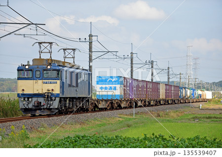 成田線　下総神崎－滑河　JR貨物　EF64-1022（愛知） 135539407