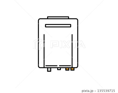 シンプルなガス給湯器のイラスト 135539715