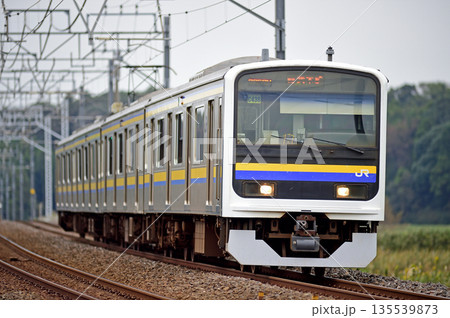 総武本線 佐倉-物井 JR東日本 209系 C438編成(幕張) 総武本線 佐倉-物井 JR東日本 209系 C438編成(幕張) 135539873