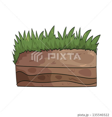 illustration of grass edge 135540322