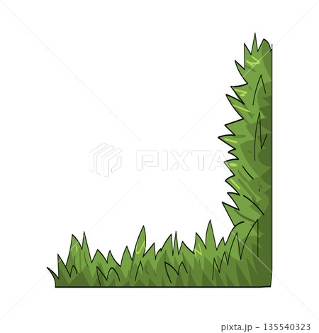 illustration of grass border 135540323