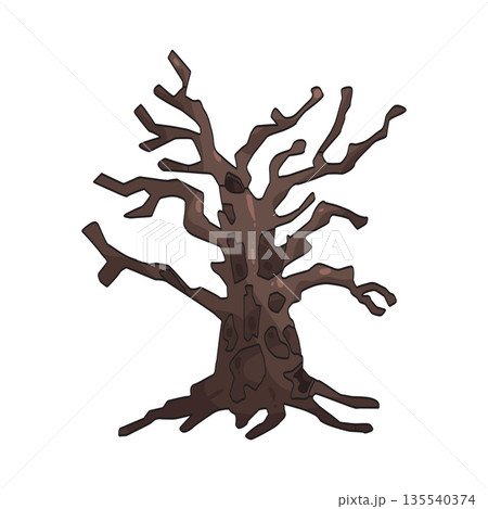 illustration of dead tree 135540374