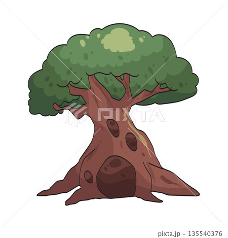 illustration of hollow treeのイラスト素材 [135540376] - PIXTA