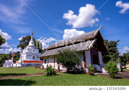 Wat Chan Buddhist temple there is a church that looks like glasses in Chiang Mai province, Thailand. 135541084