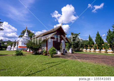 Wat Chan Buddhist temple there is a church that looks like glasses in Chiang Mai province, Thailand. 135541085