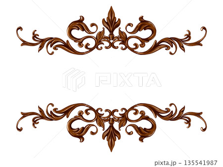 チョコレート仕様のエレガントフレーム上下 135541987