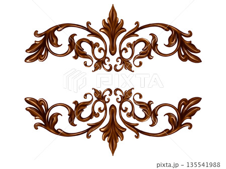 チョコレート仕様のエレガントフレーム上下 135541988