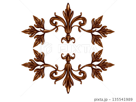 チョコレート仕様のエレガントフレーム上下 135541989