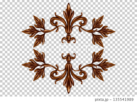 チョコレート仕様のエレガントフレーム上下 135541989