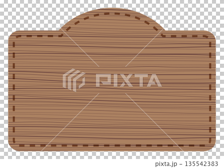 カフェや雑貨の販促用パーツ・カントリー調温かみのある木目調の看板・ラベル・木製のネームプレート 135542383