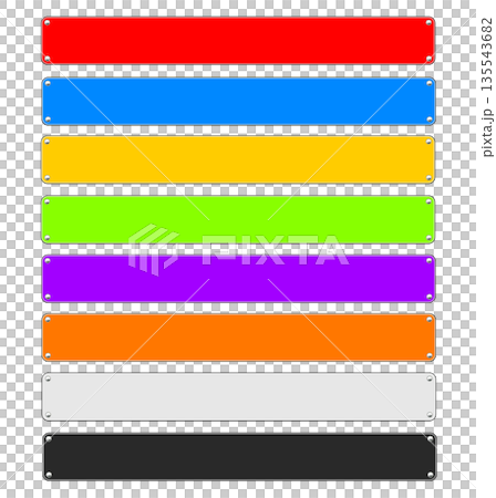 金属プレート　8色セットb 135543682