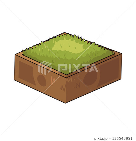 illustration of Grass Garden Bed illustration of Grass Garden Bed 135543951