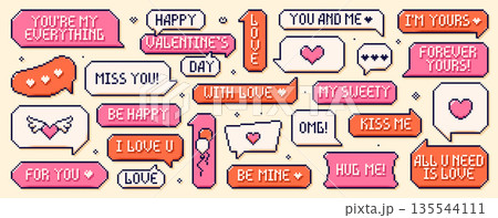 Pink cute elements. 135544111