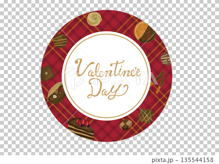 Valentine's Day Round Frame A3 Valentine's Day Round Frame A3 135544158