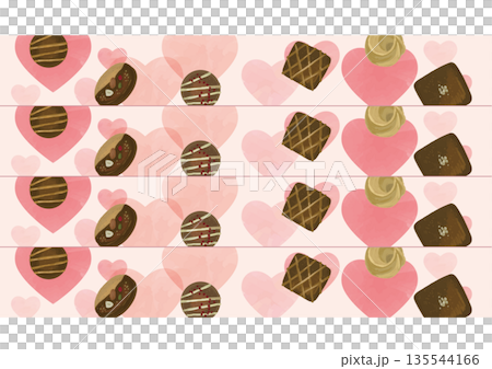 バレンタイン用　レールPOP　幅60mm　A3割付け 135544166