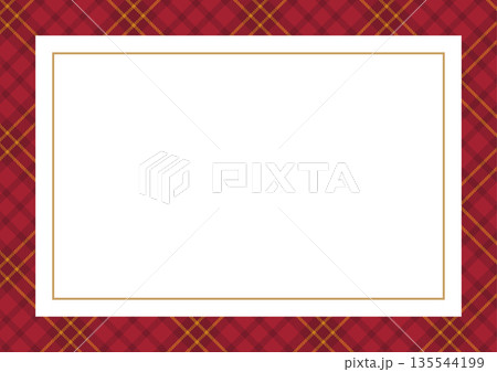 タータンチェックフレームA3 135544199