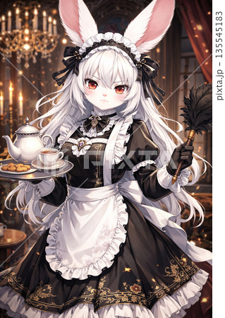 気高き忠誠 ― かっこいい兎の獣人メイド 135545183