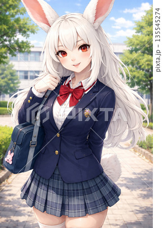 放課後の兎 ― 獣人学生服ガール 放課後の兎 ― 獣人学生服ガール 135545274