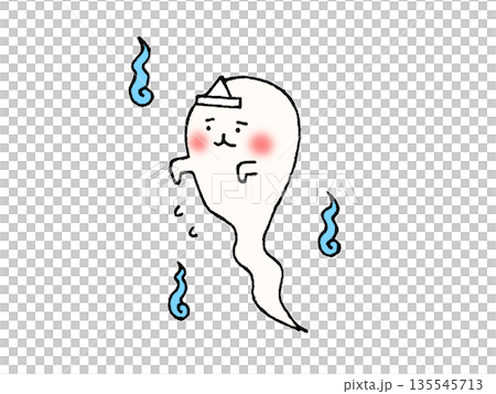 かわいいお化けのイラスト 135545713