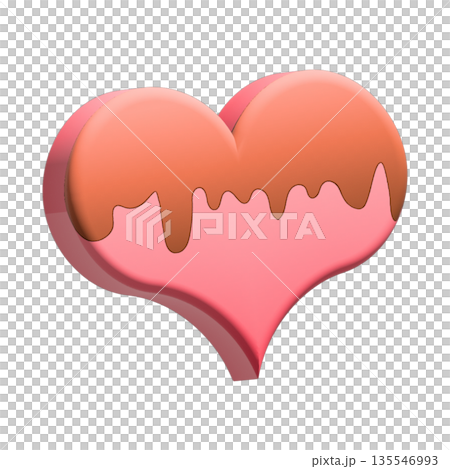 3D Heart Chocolate Icon Valentine's Day Love etc. 3D Heart Chocolate Icon Valentine's Day Love etc. 135546993