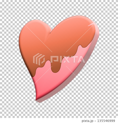 3D Heart Chocolate Icon Valentine's Day Love etc. 3D Heart Chocolate Icon Valentine's Day Love etc. 135546999