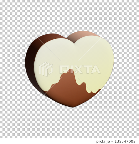 3D Heart Round White Chocolate Icon for White Day, Love, etc. 3D Heart Round White Chocolate Icon for White Day, Love, etc. 135547008