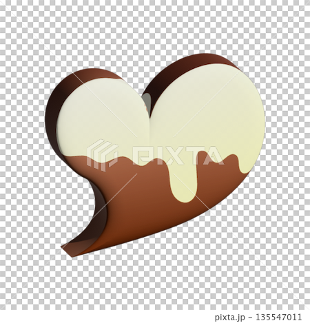 3D Heart White Chocolate Icon for White Day, Love, etc. 3D Heart White Chocolate Icon for White Day, Love, etc. 135547011
